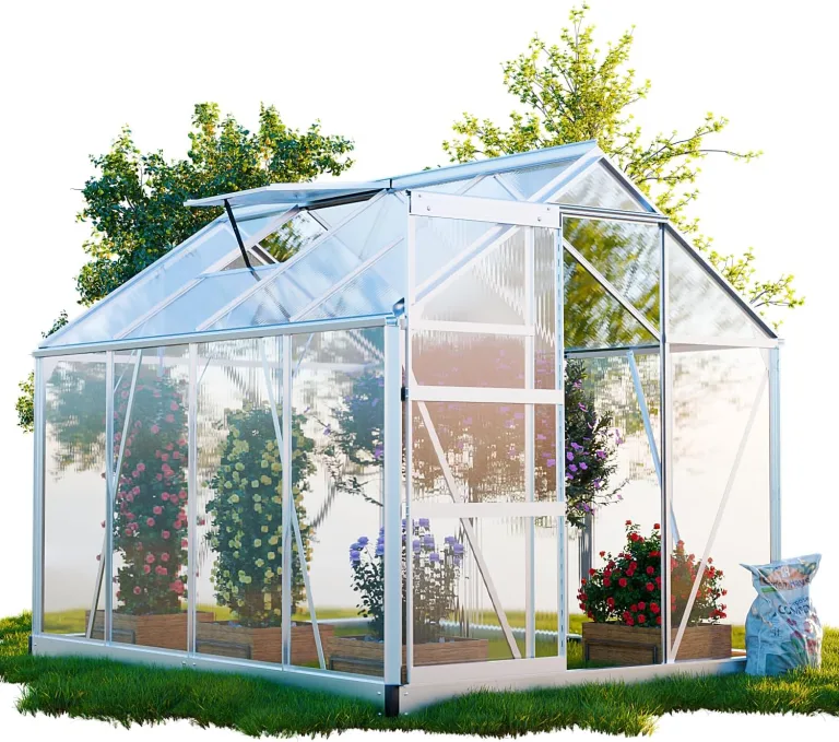 Gewächshaus Neapel 250x190cm für den Garten, Alu Frühbeet inklusive Fundament, 2 Dachfenster Treibhaus Aufzucht Pflanzenhaus Tomatenhaus 4,75m² UV-Schutz – Bild 1