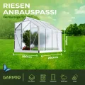 Gewächshaus Neapel 250x190cm für den Garten, Alu Frühbeet inklusive Fundament, 2 Dachfenster Treibhaus Aufzucht Pflanzenhaus Tomatenhaus 4,75m² UV-Schutz - Thumbnail 7