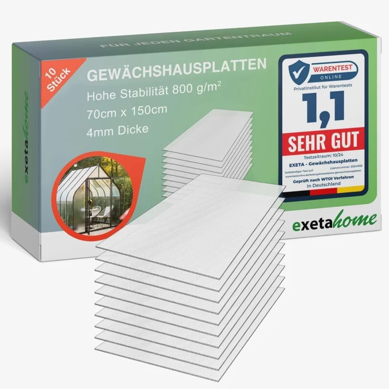10x Gewächshausplatten 6mm I Polycarbonat Hohlkammerplatten für Gewächshäuser I PC Doppelstegplatten UV-beständig & bruchsicher I für Garten, Frühbeet uvm I 60,5cm x 150cm I Transparent – Bild 9