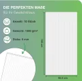 10x Gewächshausplatten 6mm I Polycarbonat Hohlkammerplatten für Gewächshäuser I PC Doppelstegplatten UV-beständig & bruchsicher I für Garten, Frühbeet uvm I 60,5cm x 150cm I Transparent - Thumbnail 2