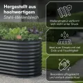 STEELSØN Hydra Hochbeet Metall – ovaler Pflanzenkasten 240x80x80 cm – Gemüsebeet Anthrazit – Beet für Garten & Balkon – Pflanzenbeet aus verzinktem Stahl – Kräuterbeet – Gartenbeet mit Kantenschutz - Thumbnail 5