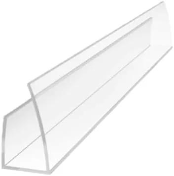 U-Profil 1050mm Kunststoff für Polycarbonat 16mm Transparent – Abschlussprofil für Stegplatten – Kantenschutz & U-Schiene für Gewächshaus & Überdachungen – Bild 1