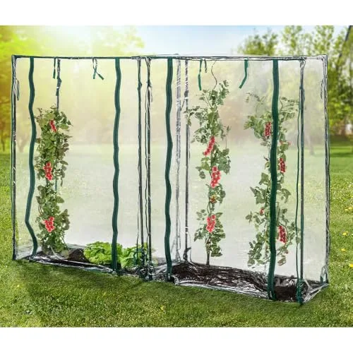 GreenYard® Gewächshaus Foliengewächshaus Tomatengewächshaus in versch. Varianten (Tomatengewächshäuser 150x100x50 cm) – Bild 7