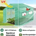Gewächshaus Foliengewächshaus 3x2x2m Gartengewächshäuser mit Fernster und Tür Treibhaus Tomatengewächshaus Tomatenhaus für Garten Pflanze, Grün - Thumbnail 4