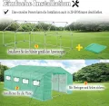 Gewächshaus Foliengewächshaus 3x2x2m Gartengewächshäuser mit Fernster und Tür Treibhaus Tomatengewächshaus Tomatenhaus für Garten Pflanze, Grün - Thumbnail 5