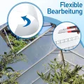 5X Polycarbonat Hohlkammerstegplatten 8mm Doppelstegplatte Polycarbonat 60,5 x 121 cm | 3,66 m² Gewächshausplatte UV-beständigen für Gewächshaus, Garten Treibhaus, Ersatzplatten - Thumbnail 6