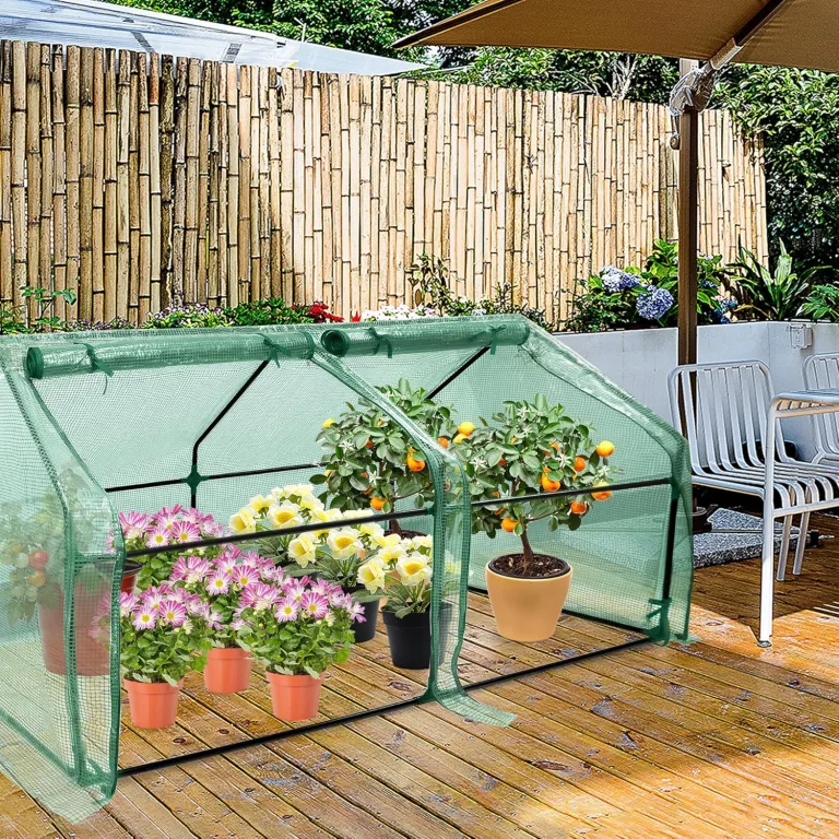 Gewächshaus Foliengewächshaus 180x90x90cm Gartengewächshäuser mit Tür Treibhaus Tomatengewächshaus Tomatenhaus für Garten Balkon, Grün – Bild 8