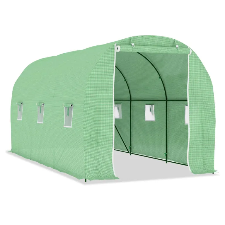 Gewächshaus 9 m² 4,5x2x2 m GewäChshaus Winterfest ZimmergewäChshaus Deko-GewäChshaus – Bild 2