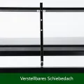Aluminium Gewächshaus Beistell Tomatengewächshaus klein Dreitürig Treibhaus 180x55X190 cm - Thumbnail 6