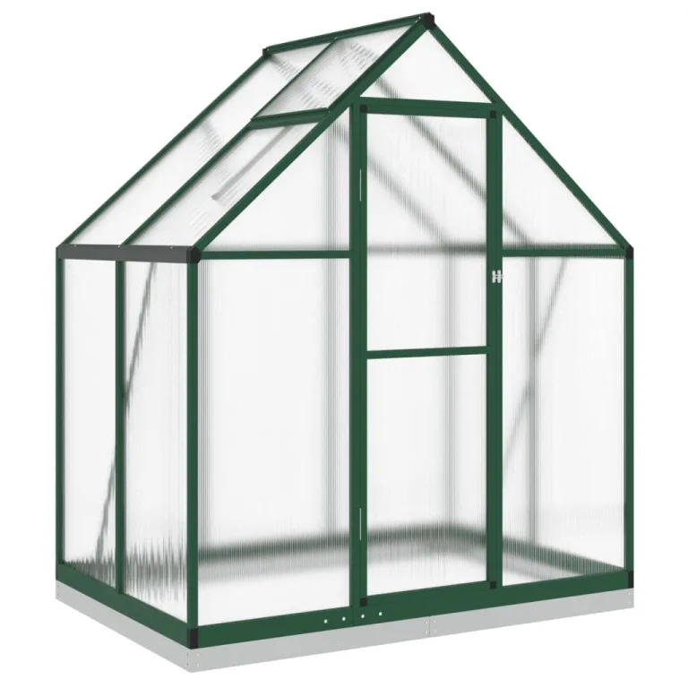 Rantry Gewächshaus-Rahmen mit grünem Sockel, 169 x 114 x 202 cm, aus Aluminium, Dekoration für Möbel, für Innen- und Außenbereiche, für Wohnzimmer und Büro – Bild 2