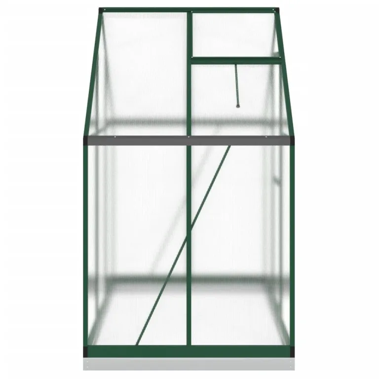 Rantry Gewächshaus-Rahmen mit grünem Sockel, 169 x 114 x 202 cm, aus Aluminium, Dekoration für Möbel, für Innen- und Außenbereiche, für Wohnzimmer und Büro – Bild 4