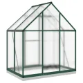 Rantry Gewächshaus-Rahmen mit grünem Sockel, 169 x 114 x 202 cm, aus Aluminium, Dekoration für Möbel, für Innen- und Außenbereiche, für Wohnzimmer und Büro - Thumbnail 5