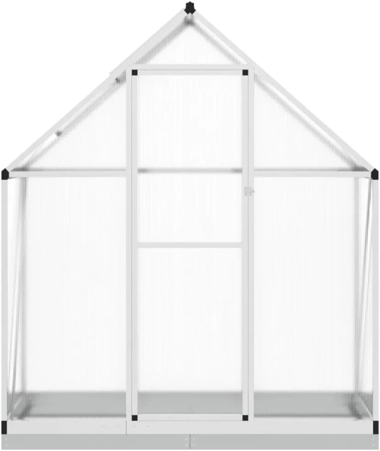 Gewächshaus-Rahmen mit silbernem Sockel, 169 x 58 x 202 cm, aus Aluminium, Dekoration für Möbel, für Innen- und Außenbereiche, für Wohnzimmer und Büro – Bild 4