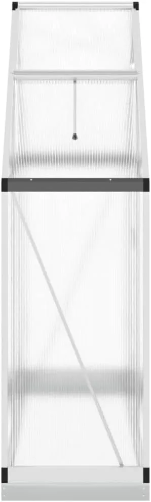 Gewächshaus-Rahmen mit silbernem Sockel, 169 x 58 x 202 cm, aus Aluminium, Dekoration für Möbel, für Innen- und Außenbereiche, für Wohnzimmer und Büro – Bild 5