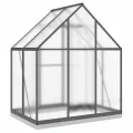 Rantry Gewächshaus-Rahmen mit anthrazitfarbenem Sockel, 169 x 114 x 202 cm, aus Aluminium, Dekoration für Möbel, für Innen- und Außenbereiche, für Wohnzimmer, Büro - Thumbnail 5