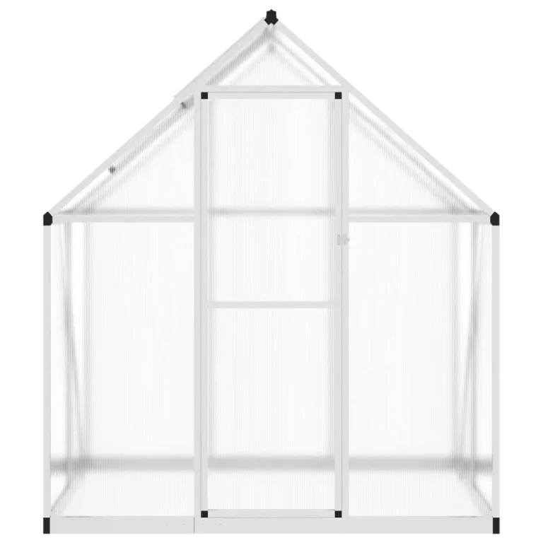 Rantry Gewächshaus-Rahmen mit silbernem Sockel, 169 x 114 x 195 cm, aus Aluminium, Dekoration für Möbel, für Innen- und Außenbereiche, für Wohnzimmer und Büro – Bild 3