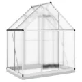Rantry Gewächshaus-Rahmen mit silbernem Sockel, 169 x 114 x 202 cm, aus Aluminium, Dekoration für Möbel, für Innen- und Außenbereiche, für Wohnzimmer und Büro - Thumbnail 5