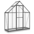 Rantry Aluminium-Gewächshaus, 0.98m², Anthrazit/Transparent, 5-fach verstellbares Lüftungsfenster, 169x58x202cm Model4005821 - Thumbnail 2
