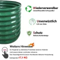 1 Stück Hochbeet Metall 180x90x60 cm Verzinkter Stahl Pflanzkübel Blumenkasten Garten Pflanzkasten Gemüsebeet Gartenbeet Pflanzbeet verzinkte Gartenkisten für den Außenbereich (180*90*60 cm) (Grün) - Thumbnail 5