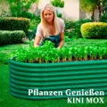 1 Stück Hochbeet Metall 180x90x60 cm Verzinkter Stahl Pflanzkübel Blumenkasten Garten Pflanzkasten Gemüsebeet Gartenbeet Pflanzbeet verzinkte Gartenkisten für den Außenbereich (180*90*60 cm) (Grün) - Thumbnail 10
