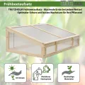 TRUTZHOLM Frühbeetaufsatz aus Massivholz 120x80x40 cm Frühbeetkasten mit verschließbarem Deckel Gewächshaus für Hochbeet 120x80 cm Beete Mini Gewächshaus Pflanzkasten (Natur) - Thumbnail 2