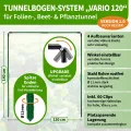 TTL GARDEN Vario 120 12xTunnelbogen System - 12er Set Folientunnel Bögen B 120 x H 140 cm zur Beetabdeckung - 4 mögliche Größen - rostfreie Stahl Tunnelbögen kunststoffbeschichtet + 60 Halteclips - Thumbnail 2