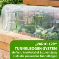 TTL GARDEN Vario 120 6xTunnelbogen System - 6er Set Folientunnel Bögen B 120 x H 140 cm zur Beetabdeckung - 4 mögliche Größen - rostfreie Stahl Tunnelbögen kunststoffbeschichtet + 30 Halteclips - Thumbnail 5