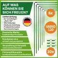TTL GARDEN Vario 120 6xTunnelbogen System - 6er Set Folientunnel Bögen B 120 x H 140 cm zur Beetabdeckung - 4 mögliche Größen - rostfreie Stahl Tunnelbögen kunststoffbeschichtet + 30 Halteclips - Thumbnail 7