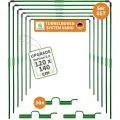 TTL GARDEN Vario 120 6xTunnelbogen System - 6er Set Folientunnel Bögen B 120 x H 140 cm zur Beetabdeckung - 4 mögliche Größen - rostfreie Stahl Tunnelbögen kunststoffbeschichtet + 30 Halteclips - Thumbnail 1
