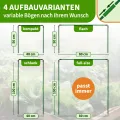 TTL GARDEN Vario 80 6xTunnelbogen System - 6er Set Folientunnel Bögen B 80 x H 100 cm zur Beetabdeckung - 4 mögliche Größen - rostfreie Stahl Tunnelbögen kunststoffbeschichtet - mit 30 Halteclips - Thumbnail 3