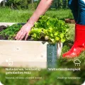 naturbelassene Hochbeete für Garten Palettenrahmen Hochbeet Holz steckbar stapelbar faltbar für Pflanzen Blumen Kräuter Obst und Gemüse Natural 3 Stück 120x40x20 cm GD-0141 - Thumbnail 7