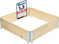 naturbelassene Hochbeete für Garten Palettenrahmen Hochbeet Holz steckbar stapelbar faltbar für Pflanzen Blumen Kräuter Obst und Gemüse Natural 3 Stück 120x40x20 cm GD-0141 - Thumbnail 10