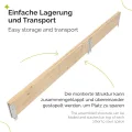 naturbelassene Hochbeete für Garten Palettenrahmen Hochbeet Holz steckbar stapelbar faltbar für Pflanzen Blumen Kräuter Obst und Gemüse Natural 3 Stück 120x40x20 cm GD-0141 - Thumbnail 5
