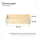 Garronda naturbelassene Hochbeete für Garten Palettenrahmen Hochbeet Holz steckbar stapelbar faltbar für Pflanzen Blumen Kräuter Obst und Gemüse Natural 2 Stück 80x30x20 cm GD-0141 - Thumbnail 2