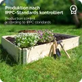 Garronda naturbelassene Hochbeete für Garten Palettenrahmen Hochbeet Holz steckbar stapelbar faltbar für Pflanzen Blumen Kräuter Obst und Gemüse Natural 1 Stück 120x40x20 cm GD-0141 - Thumbnail 5