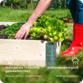 Garronda naturbelassene Hochbeete für Garten Palettenrahmen Hochbeet Holz steckbar stapelbar faltbar für Pflanzen Blumen Kräuter Obst und Gemüse Natural 1 Stück 120x40x20 cm GD-0141 - Thumbnail 6