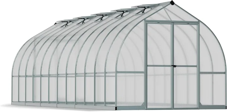 Canopia by Palram Gewächshaus Gross Bella 8x24 Treibhaus 244x723cm Aluminium Silber Tomatenhaus Polycarbonatplatten UV-beständig – Bild 1