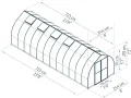 Canopia by Palram Gewächshaus Gross Bella 8x24 Treibhaus 244x723cm Aluminium Silber Tomatenhaus Polycarbonatplatten UV-beständig - Thumbnail 6