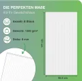 8x Gewächshausplatten 8mm I Polycarbonat Hohlkammerplatten für Gewächshäuser I PC Doppelstegplatten UV-beständig & bruchsicher I für Garten, Frühbeet uvm I 60,5cm x 121cm I Transparent - Thumbnail 2