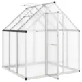 Rantry Gewächshaus für den Garten, Gestell Gewächshaus mit silbernem Fundament, 169 x 169 x 195 cm, aus Aluminium, Gewächshaus für den Garten, Gewächshaus für Pflanzen - Thumbnail 6