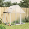 Rantry Gewächshaus für den Garten, Gestell Gewächshaus mit silbernem Fundament, 169 x 169 x 195 cm, aus Aluminium, Gewächshaus für den Garten, Gewächshaus für Pflanzen - Thumbnail 1