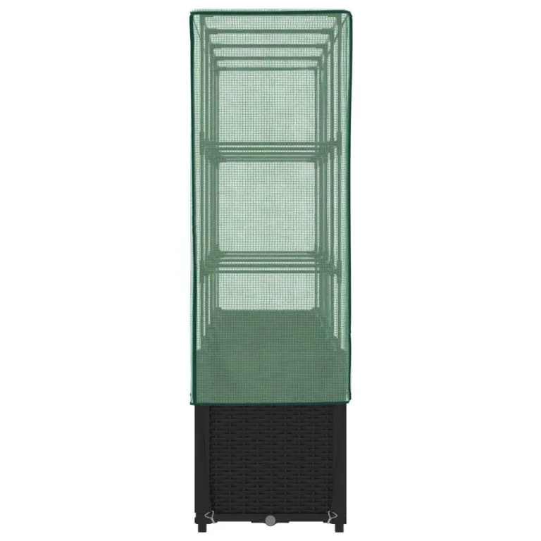 vidaXL Hochbeet mit Gewächshausabdeckung Rattanoptik 160x40x153 cm – Bild 7