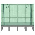vidaXL Hochbeet, Pflanzkasten mit Gewächshaus-Aufsatz, Frühbeet für Balkon Garten Terrasse, Gemüsebeet Blumenbeet Pflanzbeet, Rattan-Optik - Thumbnail 6