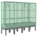 vidaXL Hochbeet, Pflanzkasten mit Gewächshaus-Aufsatz, Frühbeet für Balkon Garten Terrasse, Gemüsebeet Blumenbeet Pflanzbeet, Rattan-Optik - Thumbnail 8