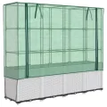 vidaXL Hochbeet mit Gewächshaus-Aufsatz, Pflanzbeet mit Eisenrohr-Rahmen, Gemüsebeet für Garten Terrasse Balkon, Pflanzkasten Frühbeet, Rattan-Optik - Thumbnail 1