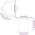 vidaXL Pflanzkübel, Blumenkübel mit Offenem Boden, Hochbeet Gemüsebeet für Garten Terrasse, Pflanzkasten Blumenkasten Kompostbehälter, Schwarz Sechseckig Stahl - Thumbnail 3