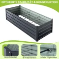 Ohuhu Hochbeet Metall Pflanzenbeet 240x90x45 cm, Hochbeete für Garten aus robustem Stahlblech mit stabilem Design, Rostschutz und Langer Haltbarkeit – Ideal für Gemüse, Kräuter & Blumen Anthrazit - Thumbnail 6