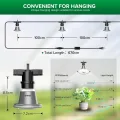 SANSI Pflanzenlampe LED Vollspektrum für Zimmerpflanzen, IP54 Wasserdichte Pflanzenleuchte Lichterkette mit 6 Stücke E27 12W Wachstumslampe Birnen für Gewächshaus, Sämling, Blumen, Gemüse (6,7 Meter) - Thumbnail 12