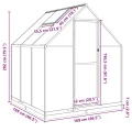 IKAYAA Gewächshaus Aluminium mit Fundament Gartenhaus Winterfest Gewächshaus Glas Glashaus Garten Tomatenhaus Frühbeet und Pflanzenhaus 169 x 169 x 202 cm Grün und transparent - Thumbnail 6
