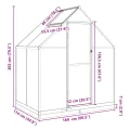 IKAYAA Gewächshaus Aluminium mit Fundament Gartenhaus Winterfest Gewächshaus Glas Glashaus Garten Tomatenhaus Frühbeet und Pflanzenhaus 169 x 114 x 202 cm Silbern und transparent - Thumbnail 6